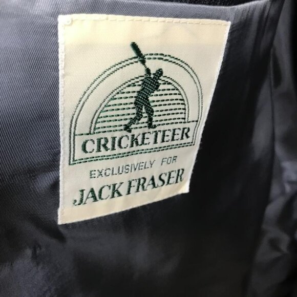 Cricketeer Jack Fraser Suit Mens 44 38 Pants Gray Wool Pinstripe 2 Button - Picture 2 of 15